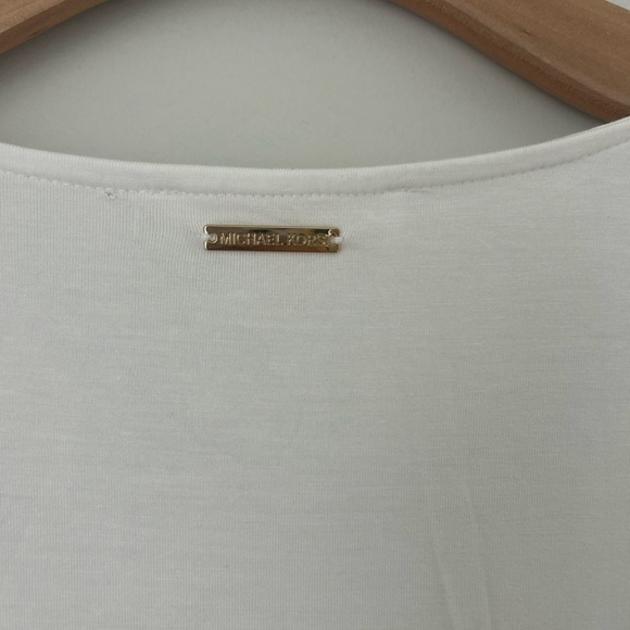 Michael Kors White Asymmetrical Sleeveless Tank Top - Picture 6 of 9